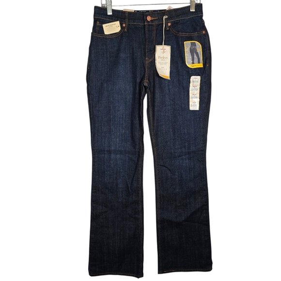 NWT Levis Jeans Womens Blue 525 Perfect Waist Bootcut Elastic Waist Stretch 8M - Picture 1 of 13